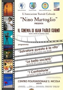 Grotte, auditorium “San Nicola”: al via “Il cinema di Gian Paolo Cugno” Grotte, auditorium “San Nicola”: al via “Il cinema di Gian Paolo Cugno”