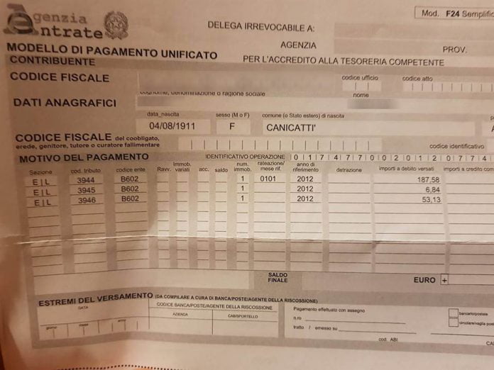 Avvisi mancato pagamento Tarsu