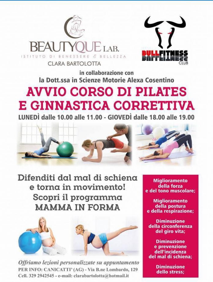 Club Bull Fitness, nuovi corsi pilates