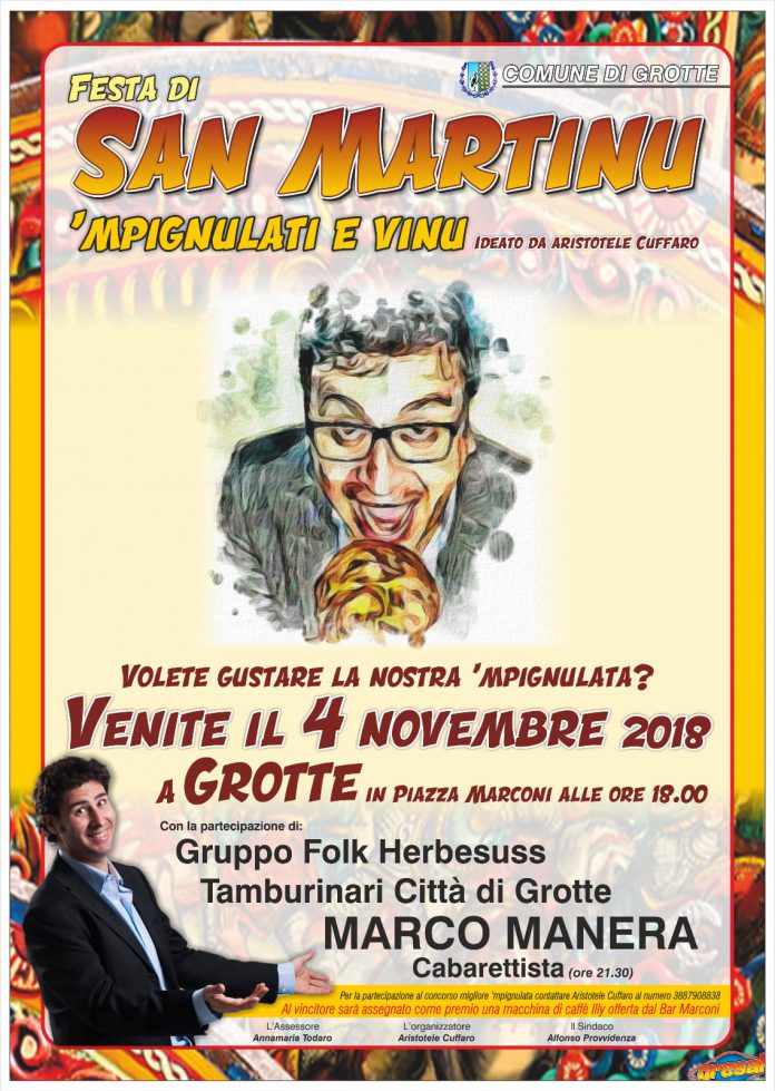 Grotte, festa di San Martino, Mpignulati e vinu