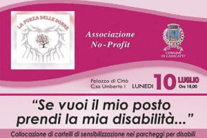 L’associazione promuove una iniziativa di sensibilizzazione sociale a difesa dei disabili.