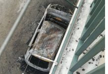 Auto-incendiata-in-via-Cherubini