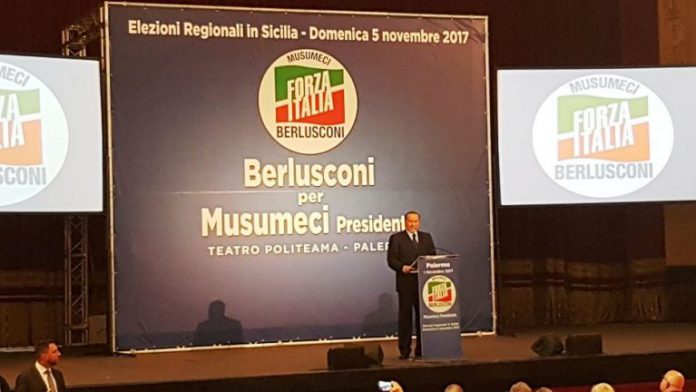 Berlusconi a Palermo per sostenere Musumeci