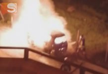 Canicattì, auto in fiamme in via Gugino