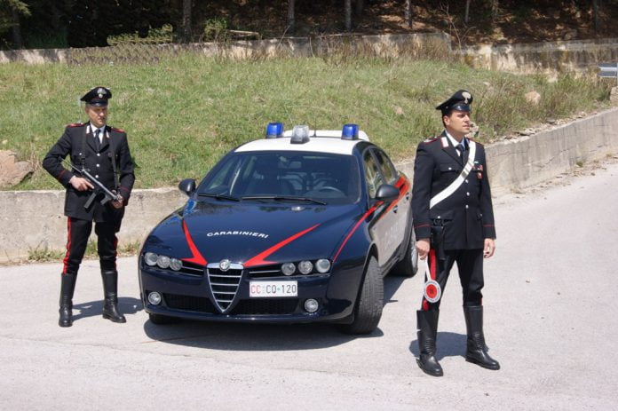Posto di blocco carabinieri