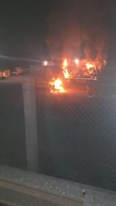 Canicattì, notte di fuoco in contrada Giuliana: bruciati mezzi utilizzati per la raccolta dei rifiuti (Foto e video) Canicattì, incendiati mezzi raccolta differenziata
