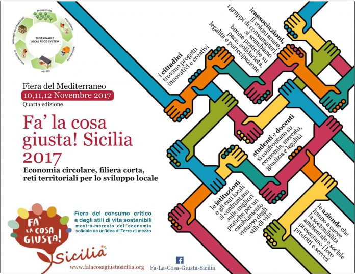 dal 10 al 12 novembre “Fa’ la Cosa Giusta! Sicilia”,