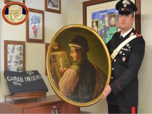 Messina, i carabinieri recuperano un dipinto del 700 rubato 30 anni fa da un palazzo storico nel trevigiano.