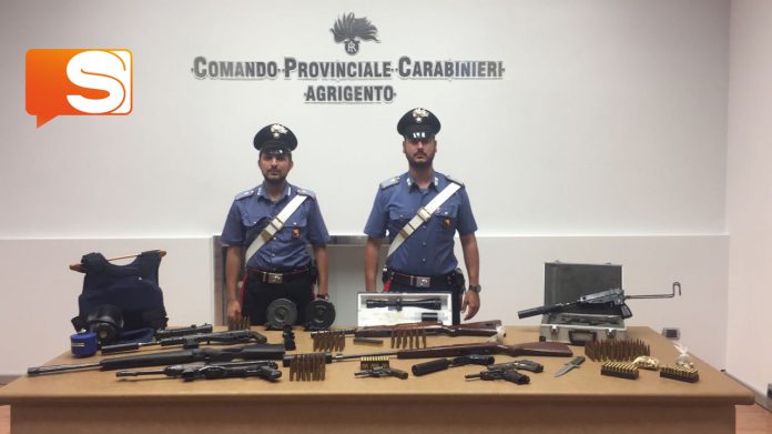 Favara, a casa di un infermire rinvenuto un arsenale