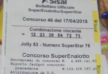Caltanissetta, ha vinto con due “strisce” da 21 euro