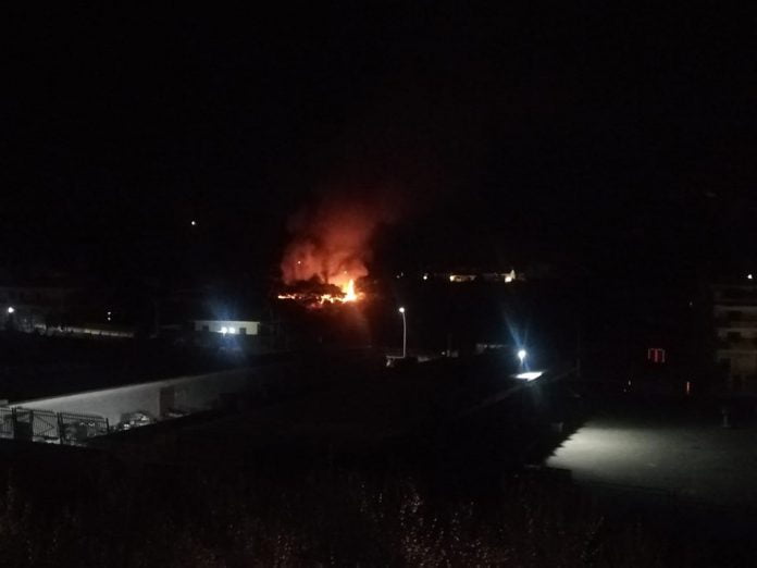 Incendio contrada Marrone, Canicattì