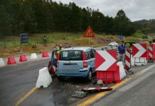Autostrada A19 Palermo Catania: Incidente autonomo allo svincolo per Caltanissetta