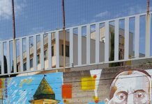 Murales in onore di padre Gioacchino La Lomia realizzato dall'artista canicattinese Gioacchino Di Caro