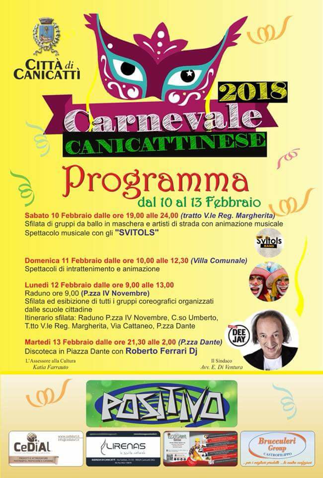Programma carnevale Programma carnevale