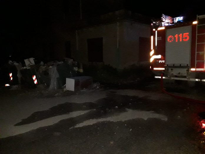 Incendio Foro boario Canicattì