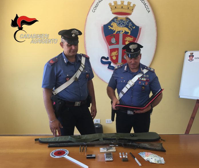 Sciacca, armi e droga in casa Sciacca, armi e droga in casa