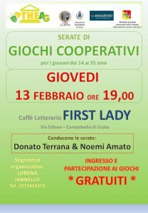 Campobello di Licata, inizia oggi il progetto “THEAG” : serate ludiche per 150 giovani Campobello di Licata, inizia oggi il progetto “THEAG” : serate ludiche per 150 giovani