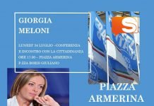 Giorgia Meloni a Piazza Armerina, lunedi 24 luglio si parlerà del problema migranti