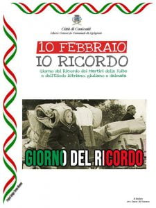 Canicattì, giornata del ricordo delle vittime delle Foibe: il Comune aderisce alla ricorrenza