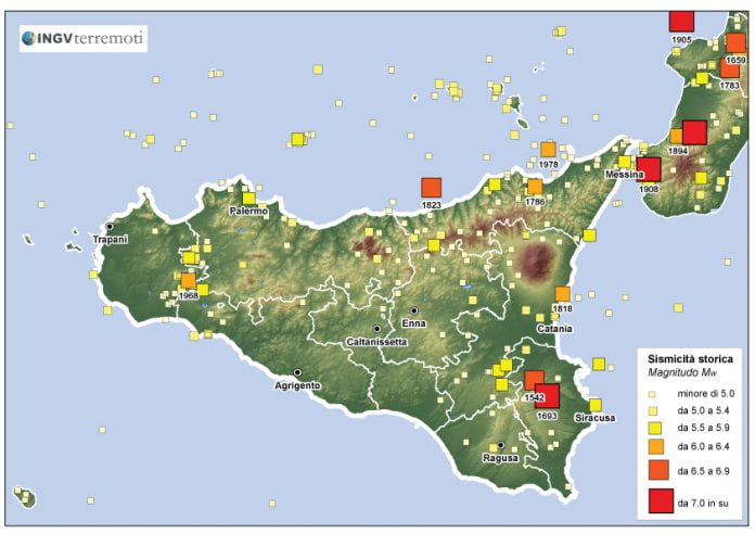 Catania, rischio sismico