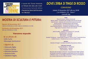 Canicattì, associazione Athena: domani, 25 novembre, si terrà l'evento "Dove l'erba si tinge di rosso"