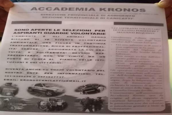 Selezione guardie volontarie ambientali Accademia Kronos apre le iscrizioni per aspiranti guardie volontarie