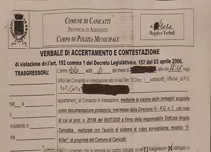 Verbale di accertamento