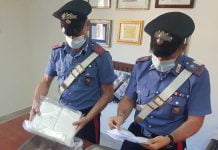 Messina, trasportava oltre due chili di cocaina dalla Calabria: arrestato 48enne reggino. CC Messina Centro droga sequestrata