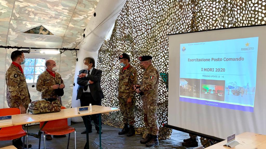 Palermo, Esercito e Corpo Militare della Croce Rossa in esercitazione per la gestione di un posto medico avanzato anti Covid-19 Palermo, Esercito e Corpo Militare della Croce Rossa in esercitazione per la gestione di un posto medico avanzato anti Covid-19