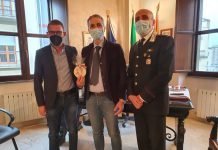 Canicattì, saluti di commiato del Vice Questore della P.S. Cesare Castelli