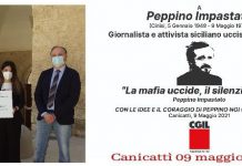 Canicattì, la Cgil consegna targa in memoria di Peppino Impastato