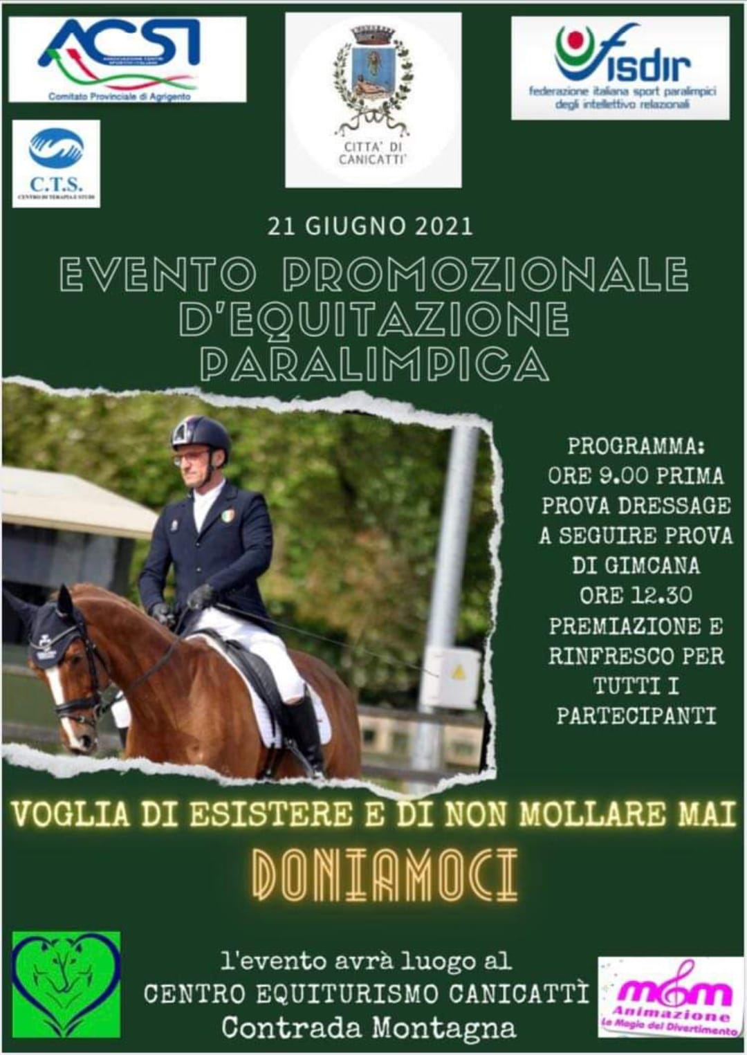 Canicattì, progetto Doniamoci: iniziativa per i diversamente abili promossa dall'atleta Maurilio Vaccaro Canicattì, progetto Doniamoci: iniziativa per i diversamente abili promossa dall'atleta Maurilio Vaccaro