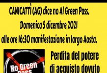No Green Pass domani a Canicattì, manifestazione in largo Aosta