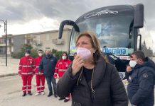 Montevago, Ucraina: pullman con aiuti verso la Polonia