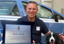 Il Questore di Agrigento, consegnerà una prestigiosa targa per l’eccellenza, all’addestratore Andrea Grisi ” Doctor Dog”