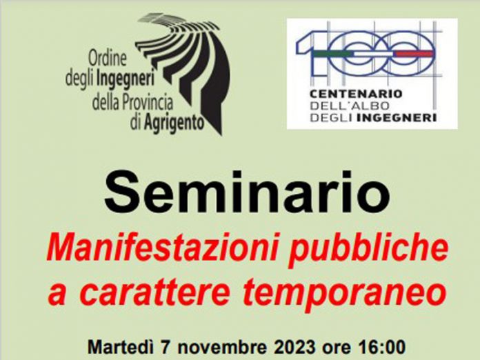 Seminario manifestazioni pubbliche all'aperto