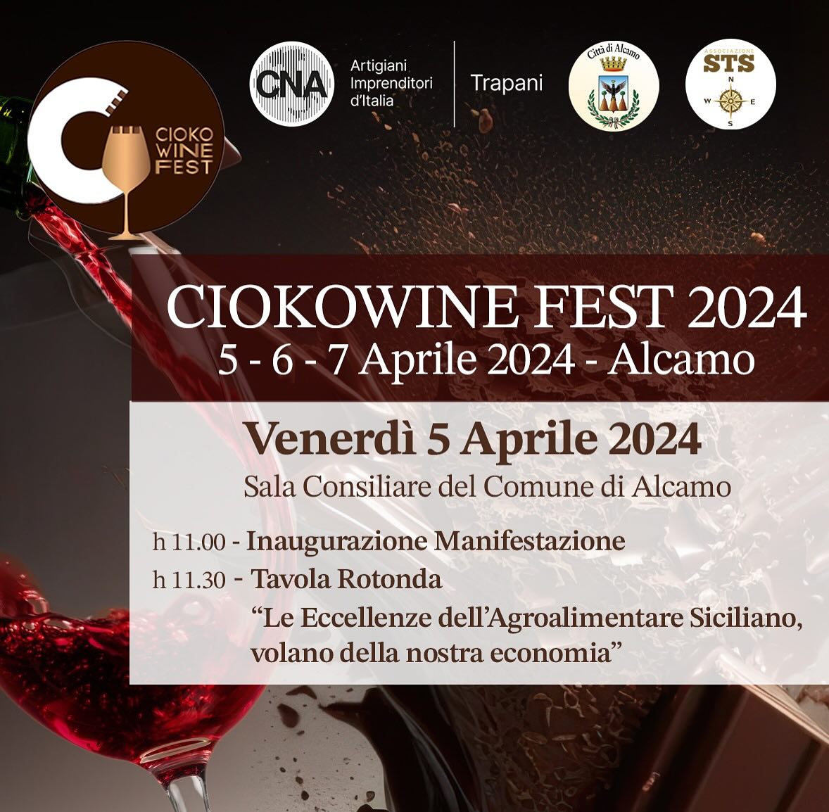 Eventi: Cna Trapani, al via il Ciokowine Fest 2024, dal 5 al 7 aprile ad Alcamo Eventi: Cna Trapani, al via il Ciokowine Fest 2024, dal 5 al 7 aprile ad Alcamo